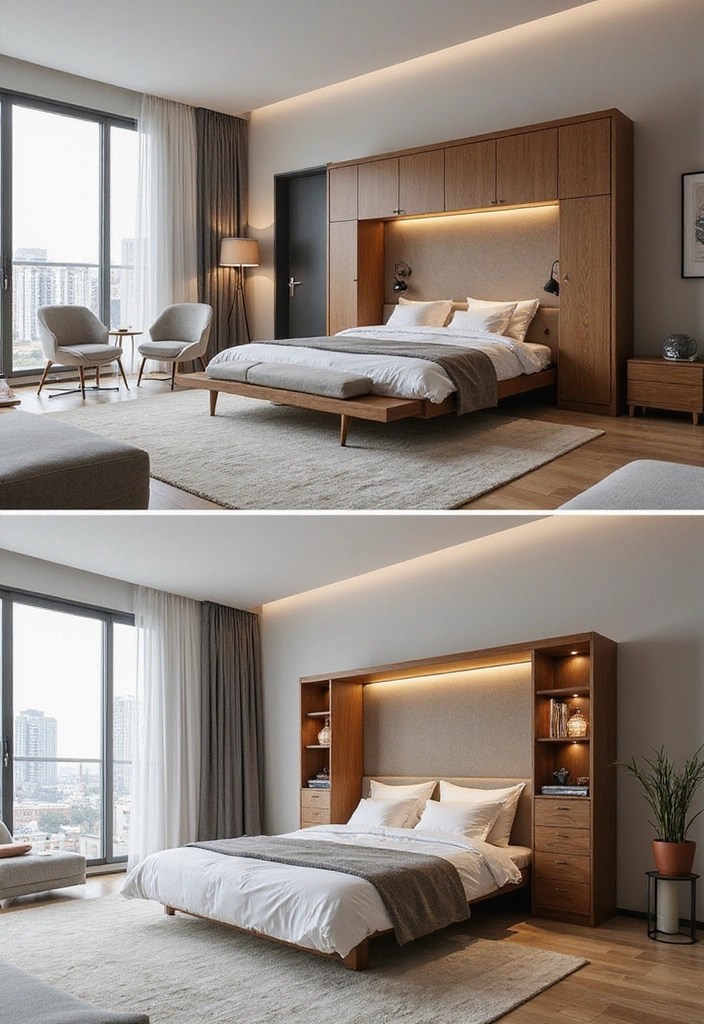 18 Studio Apartment Layouts That'll Make Your Tiny Space Feel Huge (#7 Is Like Magic!) - 8. Implementing a Murphy Bed