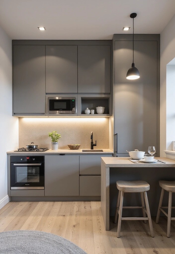 18 Studio Apartment Layouts That'll Make Your Tiny Space Feel Huge (#7 Is Like Magic!) - 9. Smart Kitchen Layouts